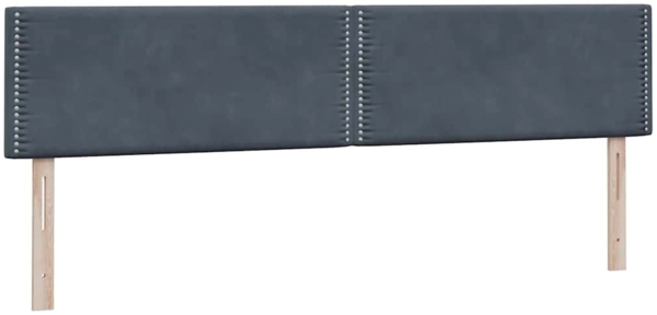 vidaXL Boxspringbett mit Matratzen Dunkelgrau 200x210 cm Samt 3317458 Bild 6