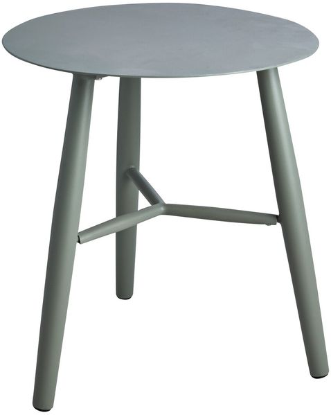 Gartenbeistelltisch Vannes aus Aluminium, modern rund, hellgrün, Ø 45 cm, pulverbeschichtet