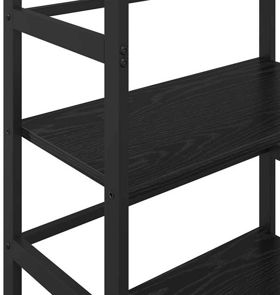 vidaXL Bücherregal Schwarz Eichen-Optik 60 x 29,5 x 81 cm 883916 Bild 8