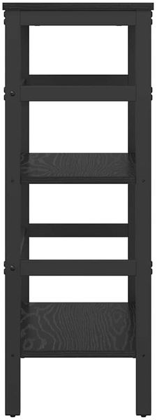 vidaXL Bücherregal Schwarz Eichen-Optik 60 x 29,5 x 81 cm 883916 Bild 6