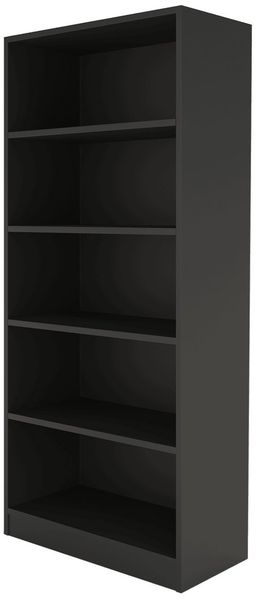 MOEBLO Bücherregal Regal SCALA, Modernes und funktionales Design in drei Farben: Weiß, Schwarz und Eiche Artisan, Bücherregal Bücherregal für das Büro Bücherregal für Dokumente Wohnbereich Wohnzimmer, -(BxHxT):80x180x40 cm