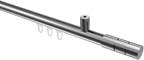 Innenlauf-Gardinenstangen-Set Sonius Elanto 100 cm, 1-läufig, 20 mm Ø Chrom