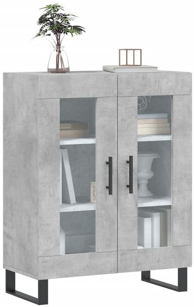 Sideboard, Kommode, BuffetSchrank Betongrau 69,5x34x90 cm Holzwerkstoff Bild 3