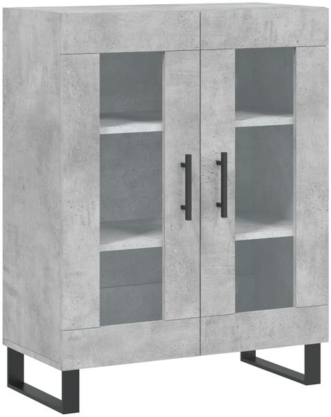 Sideboard, Kommode, BuffetSchrank Betongrau 69,5x34x90 cm Holzwerkstoff Bild 2