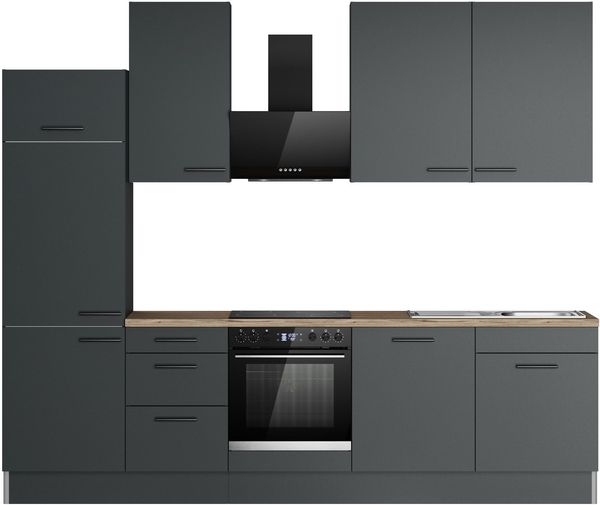 OPTIFIT Küchenzeile Fiona, Breite 290 cm, mit Hanseatic-E-Geräten, in Premium oder Basic