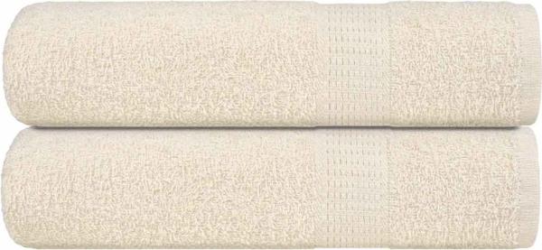 vidaXL Badetücher 2 Stk. Creme 100x150 cm 360 g/m² 100% Baumwolle 137004