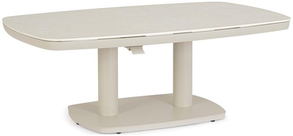 Gartencouchtisch Leteta Höhenverstellbar - Aluminium & Stein, 135 x 83 cm, Palikan
