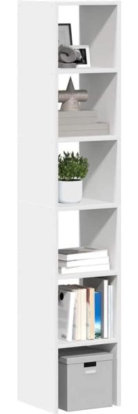 vidaXL Bücherregale 2 Stk. Stapelbar Weiß 30 x 30 x 80 cm Holzwerkstoff 858804