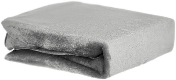 Plüsch Spannbettlaken 180-200 x 200 cm + 30 cm mit Rundumgummizug - Cashmere Touch 180 gsm Grau