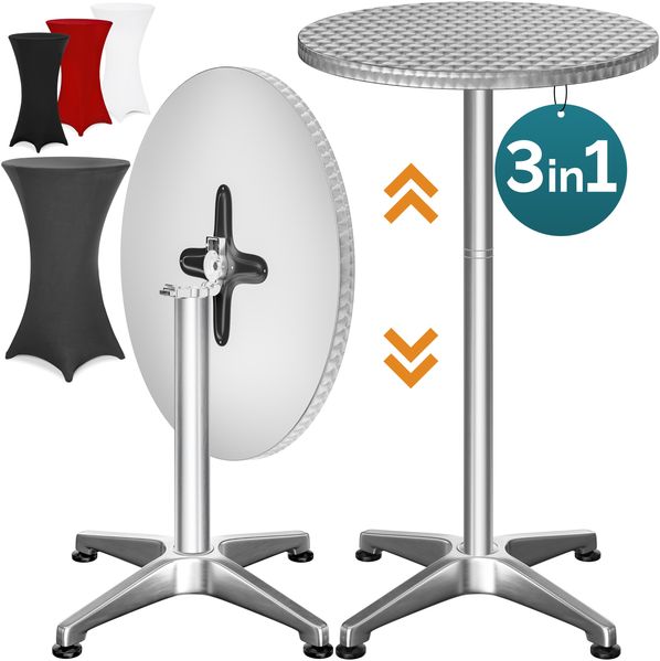 CASARIA® 2in1 Stehtisch mit Husse Klappbar Anthrazit