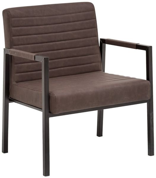 massivum Armlehnstuhl Wellington braun XXL Stuhl Kunstleder Stahl 78x89x61 cm hochbelastbar für Senioren Pflege Adipositas Esszimmer