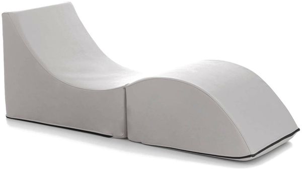 Dmora Klappbett Arbil, Hocker, der in ein Einzelbett umgewandelt werden kann, Chaiselongue aus Öko-Leder, 100 % Made in Italy, 130 x 50 x 50 cm, Weiß