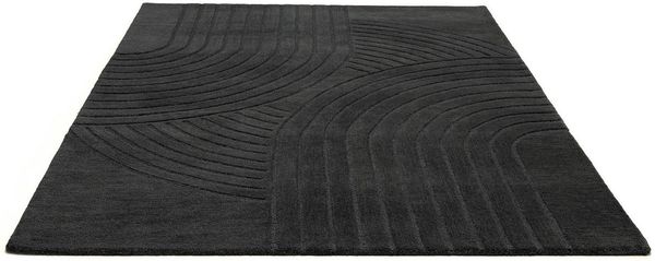 Home affaire Wollteppich Gabbo Design, Handweb Teppich, reine Wolle, handgewebt, rechteckig, Höhe: 14 mm, Hoch-Tief-Effekt, reine Wolle, Scandi-Look, Naturfaser, Handarbeit