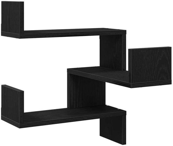 vidaXL Wandregal Schwarz Eichen-Optik 40 x 40 x 49,5 cm Holzwerkstoff 862652