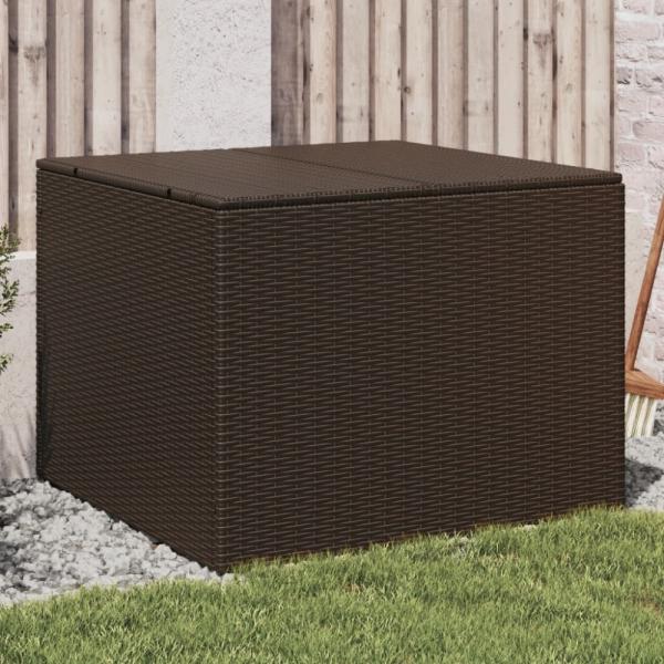 vidaXL Gartentruhe Braun 291L Poly Rattan 365337