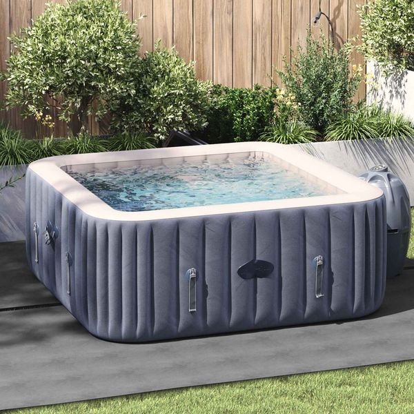 vidaXL Bodenfolie für Pools 1 274 x 274 x 0,1 cm Quadratisch Hellgrau 42009101