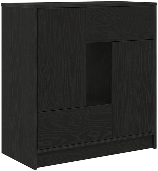 vidaXL Sideboard mit Schubladen und Türen Schwarz Eichen-Optik 861842
