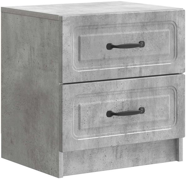 vidaXL Nachttisch Betongrau 43 x 34,5 x 44,5 cm Holzwerkstoff 895681