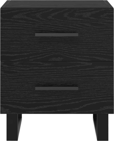 vidaXL Nachttisch Schwarz Eichen-Optik 40 x 35 x 47,5 cm Holzwerkstoff 882062 Bild 5