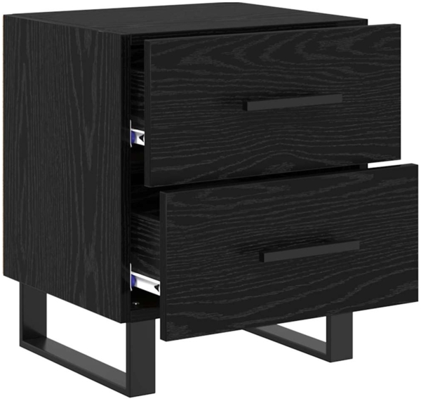 vidaXL Nachttisch Schwarz Eichen-Optik 40 x 35 x 47,5 cm Holzwerkstoff 882062 Bild 4