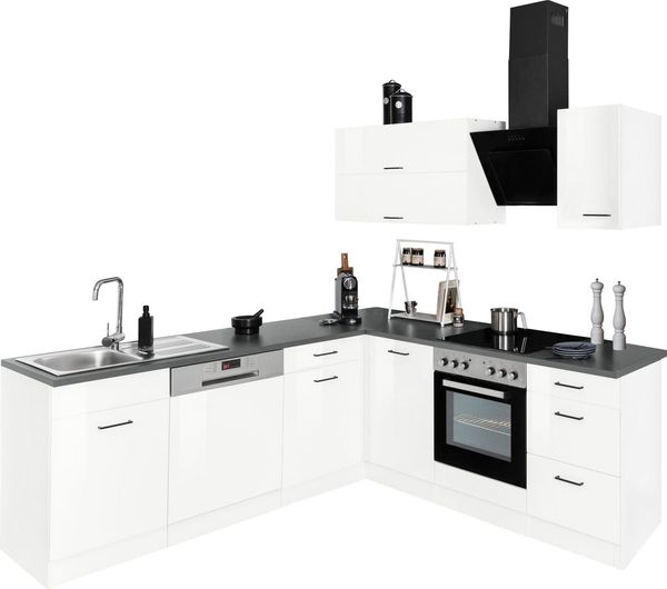 KOCHSTATION Winkelküche KS-Trier, ohne E-Geräte, Stellbreite 220/220 cm