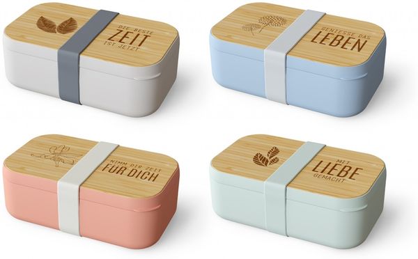 Brotdose Brotbox Vesperdose Lunchbox la vida Geschenk für Dich :-) Auswahl RELAX Feder 381391