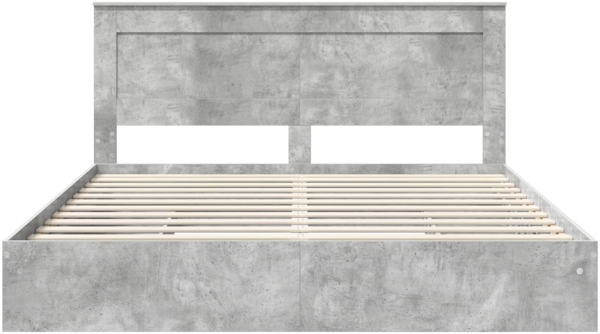 vidaXL Aufbewahrungsbett Beton Grau 180x200 cm Holzwerkstoff 3410226 Bild 7