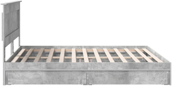 vidaXL Aufbewahrungsbett Beton Grau 180x200 cm Holzwerkstoff 3410226 Bild 8