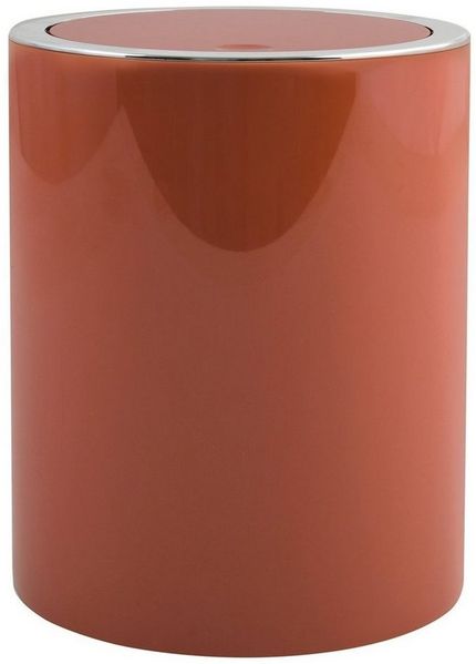 MSV Bad Serie "ASPEN" Design Kosmetikeimer Bad Treteimer Schwingdeckeleimer Abfallbehälter mit Schwingdeckel 6 Liter (ØxH): ca. 18,5x26 cm Terracotta Rot