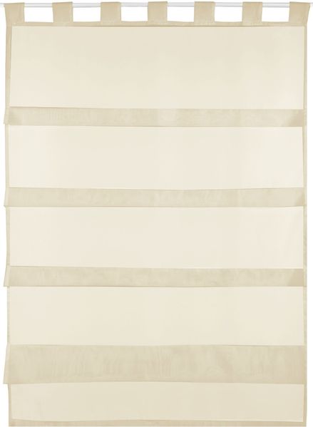 Bestlivings beige Bistrogardine Transparent mit Schlaufen in 80x110 cm ( BxL ), in vielen Varianten erhältlich