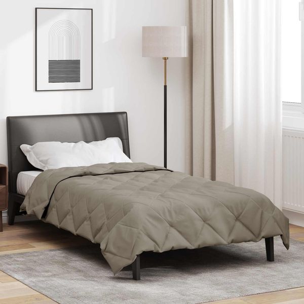 vidaXL Sommerdecke Hellgrau 200 x 155 cm Mikrofaser 42025502