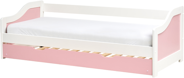 Ausziehbett Kiefernholz LUNERAY 90 x 200 cm Rosa Bild 4