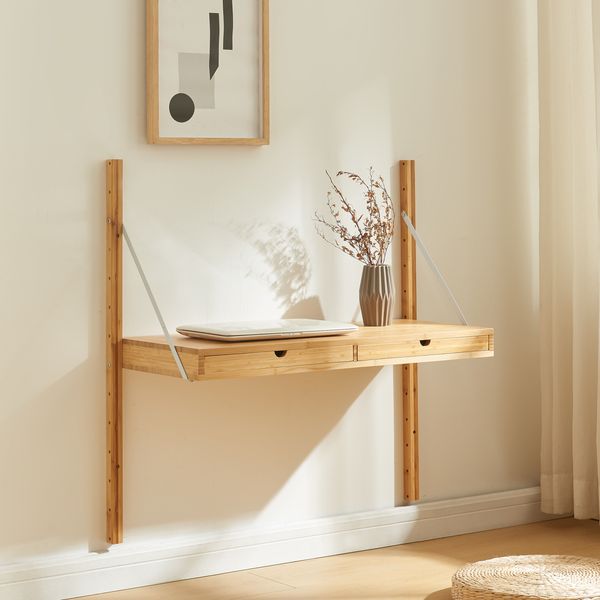Wandregal Tingvoll 85x85x36 cm Bambus [en. casa]