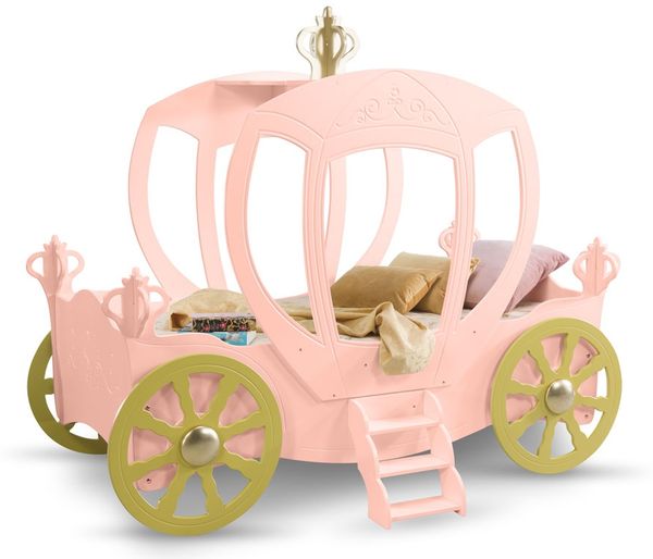 Kinderbett Prinzessin Kutsche in Rosa
