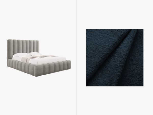 Micadoni Bett Kelp Boucle Baloo Dunkelblau 180x200