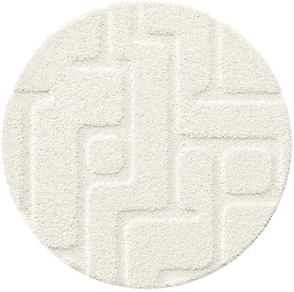Grund Badematte Riana, Badvorleger, Badezimmer Teppich, sehr weich, Höhe 20 mm, rutschhemmend beschichtet, schnell trocknend, Polyester, rund, Modernes Design mit Linien in Hoch-Tief-Struktur, Made in Europe