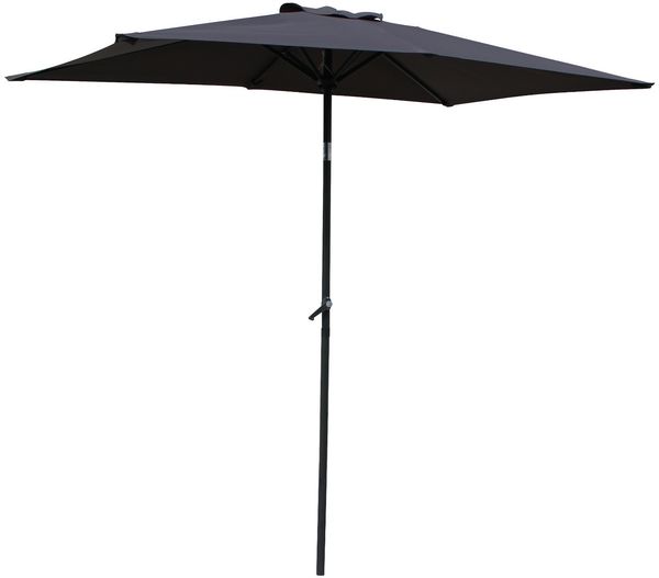 Gardissimo NEW SUNNY Sonnenschirm 200x250cm Gartenschirm Kurbelschirm anthrazit