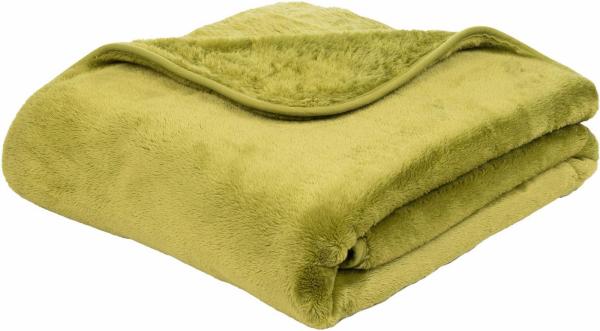 Gözze 'Premium Cashmere' Kuscheldecke, Polyester limonegrün, 130x170 cm