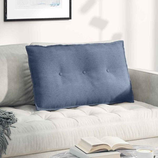 vidaXL Rückenkissen Blau 80 x 50 cm Cordstoff 42014739