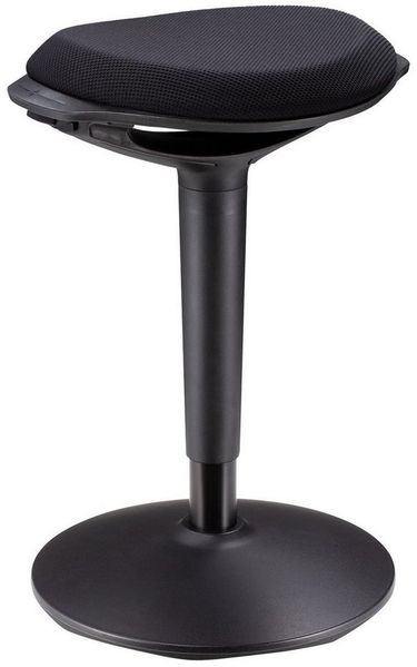 CARO-Möbel Sitzhocker ASTORIA, Bürohocker ASTORIA ergonomisch drehbar schwarz