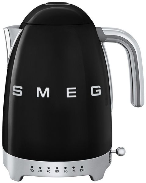 Smeg Retro Wasserkocher mit Temperatursteuerung schwarz