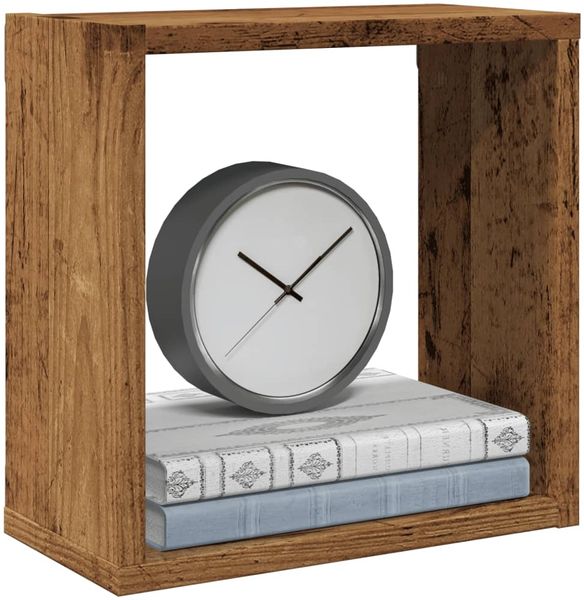 vidaXL Würfel-Wandregale 4 Stk. Altholz-Optik 30x15x30 Holzwerkstoff 856577