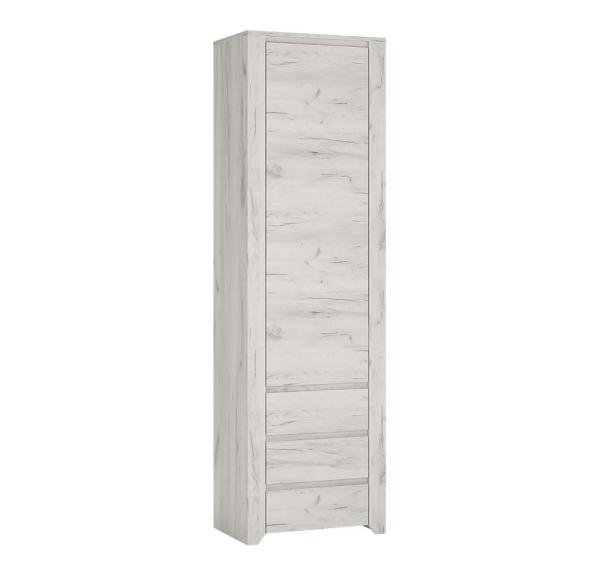 Regalschrank, weiß Eiche, AMANTEA-129