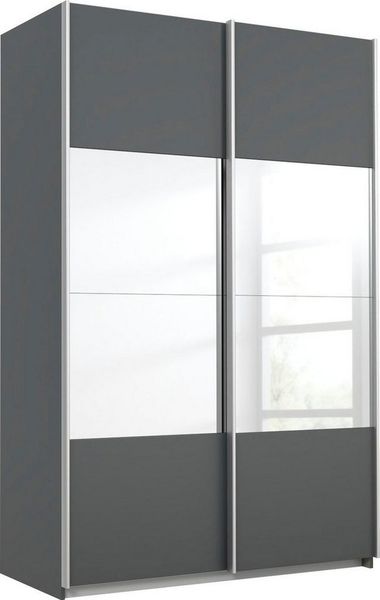 rauch Schwebetürenschrank Quadra mit Spiegelelementen