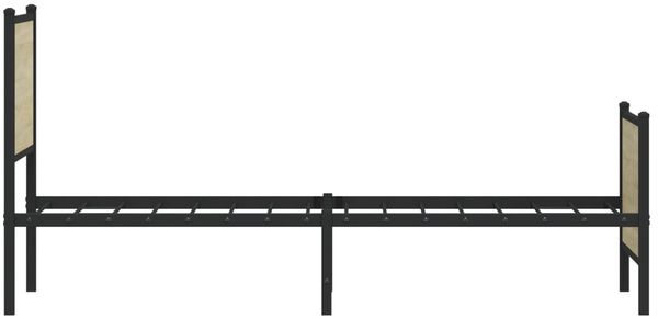 vidaXL Metallbett ohne Matratze Sonoma-Eiche 90x200 cm 4007727 Bild 6