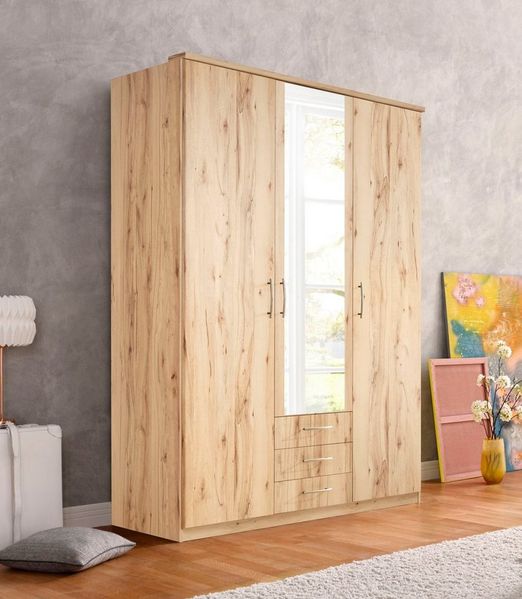 priess Kleiderschrank Husum mit dekorativen Kranz, wahlweise mit Schubkästen