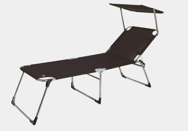 AMIGO FOURTY SUN Schwarz Sonnenliege Gartenliege mit Dach