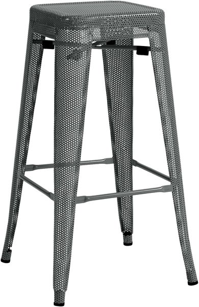 Barhocker SEOUL - Grau, Metall Barhocker ohne Lehne Barstuhl Tresenhocker Tresenstuhl Kneipenhocker Kneipenstuhl