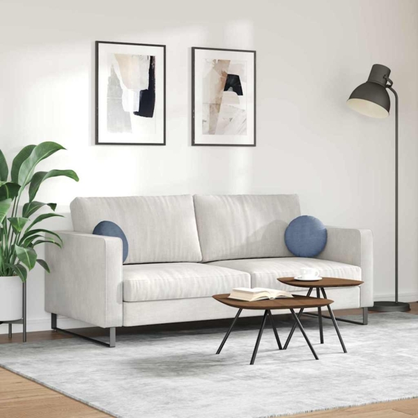 vidaXL Sitzkissen 2 pcs Blau Ø 30 cm Cordstoff 42014115 Bild 3