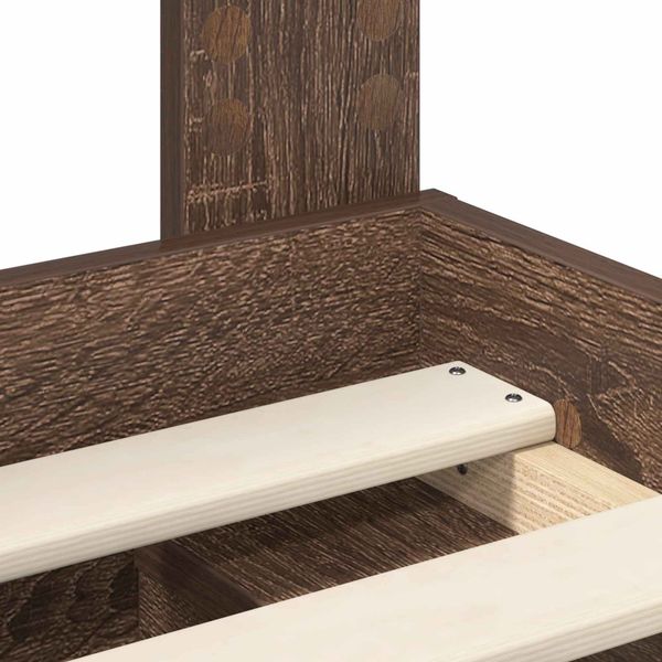 vidaXL Bettrahmen Braun Eichen-Optik 100 x 200 cm Massives Kiefernholz 3411052 Bild 10